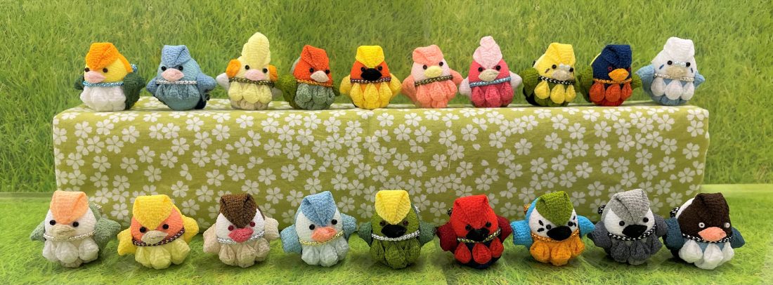 つまみ細工の鳥たち♪ - 和布・和生地・ちりめん生地・和風布通販【布