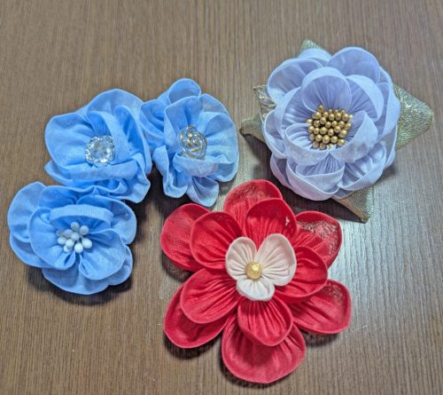オーガンジーつまみ細工